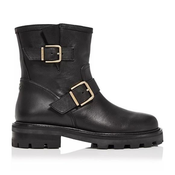 Jimmy Choo Womens Youth II Double Moto Boots Current 2022 Style Sold Out $895 - Picture 3 of 16